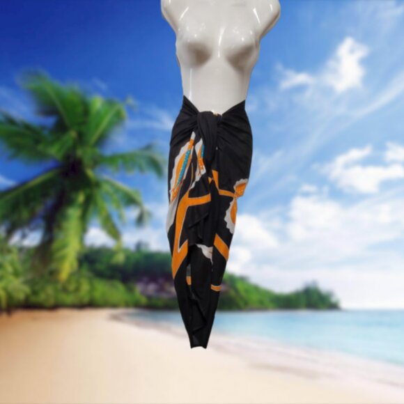 Womens Sarong Cotton Wrap Handpainted Batik Wrapskirt Beach Pareo Beachwear-NEW - Picture 4 of 7